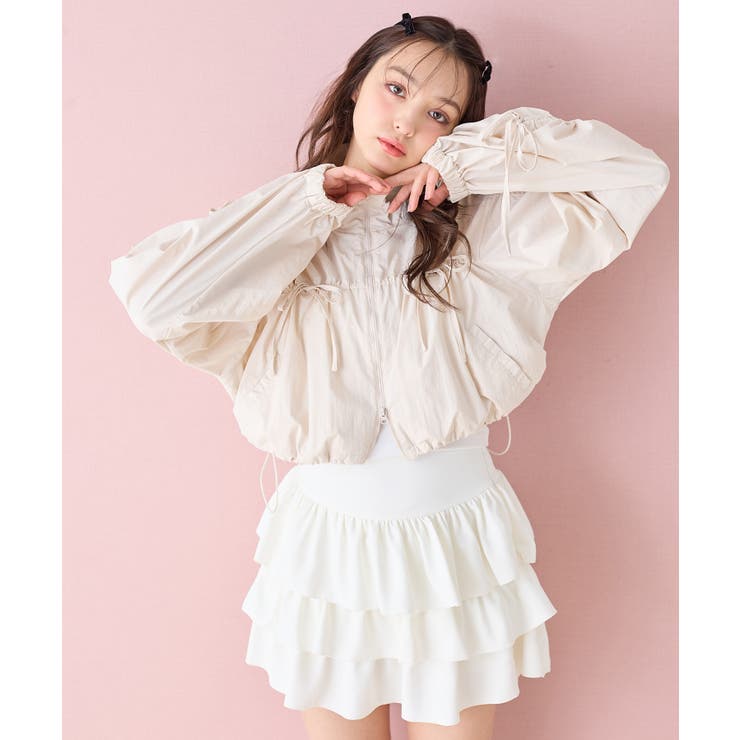 ドロストリボンナイロンブルゾン | INGNI  | 詳細画像1 