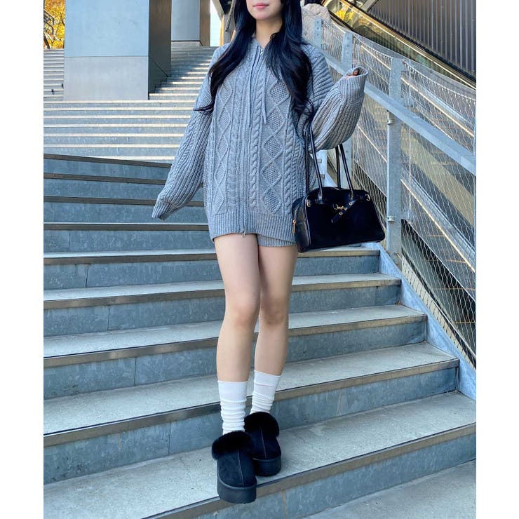 ケーブルBIGニットパーカー | INGNI  | 詳細画像21 