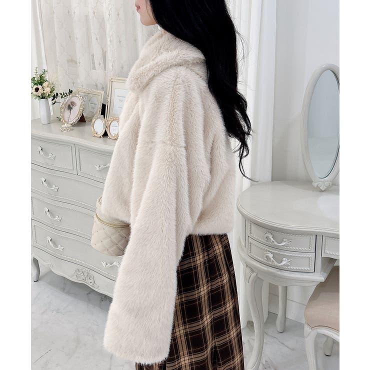 ビジュ釦ステンカラーエコファーブルゾン | INGNI  | 詳細画像11 