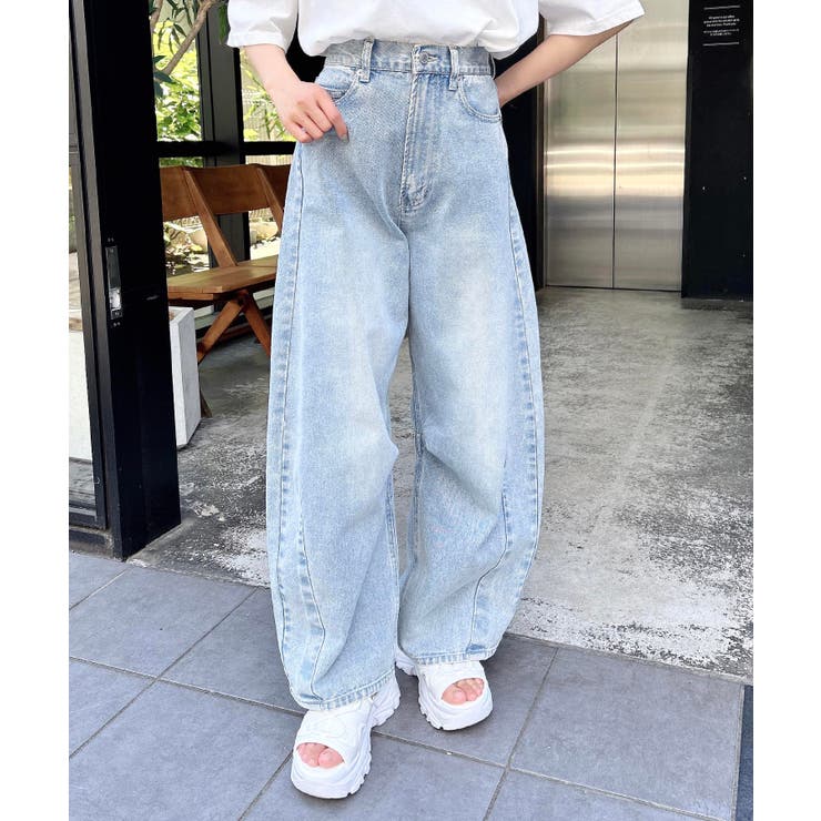 デニム/ライトブルー | デニムカーブパンツ | INGNI 