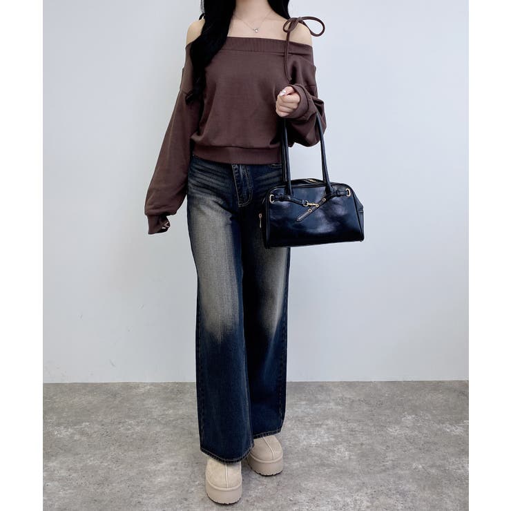 肩リボンオフショル裏毛トップス | INGNI  | 詳細画像22 