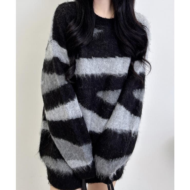 7Gマーブル柄シャギーニット | INGNI  | 詳細画像2 