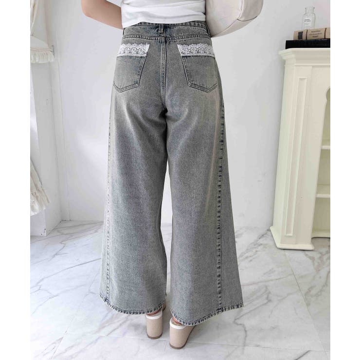 バックポケットレースワイドルーズデニム | INGNI  | 詳細画像11 