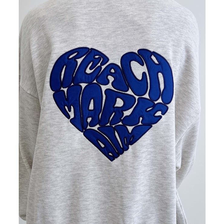 バック貼付ハートロゴ裏毛チュニックパーカー | INGNI  | 詳細画像15 