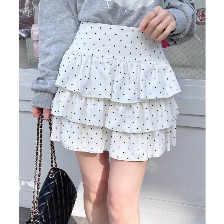 オフ/ドット | アソート柄フリルスカパン | INGNI 