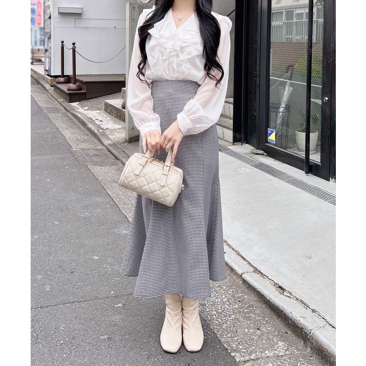 装飾釦ラメシアーフリルブラウス | INGNI  | 詳細画像8 