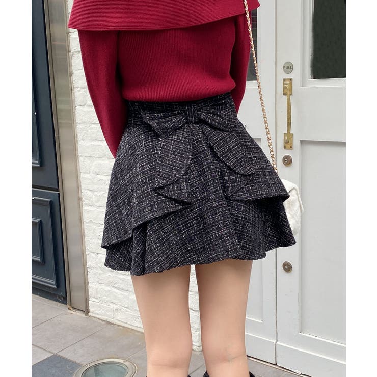 バックリボンツイードフレアスカパン | INGNI  | 詳細画像6 