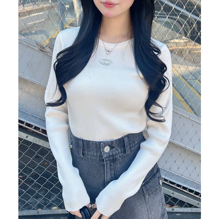 12Gメタルプリントリブニット | INGNI  | 詳細画像2 