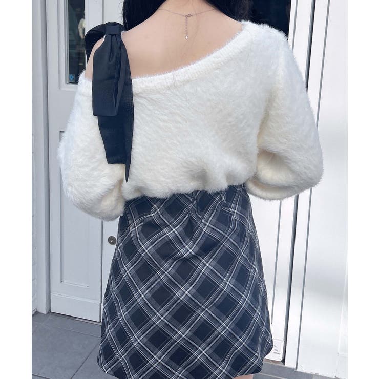 12G肩リボンワンショルフェザーニット | INGNI  | 詳細画像21 