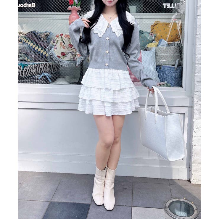 12Gレースフリル衿ニットカーディガン | INGNI  | 詳細画像19 