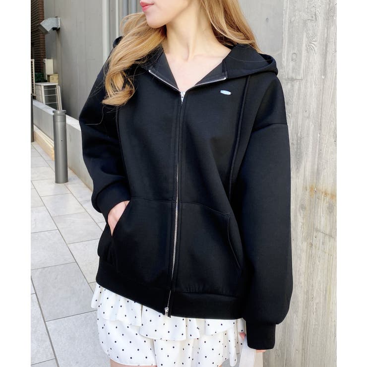 胸プレート付ダンボールダブルZIPパーカー | INGNI  | 詳細画像22 