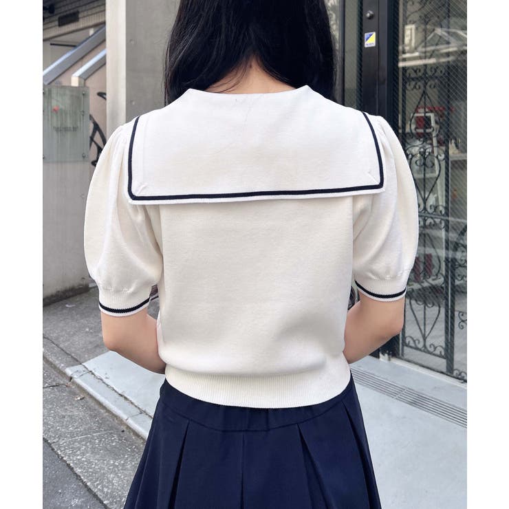 12Gセーラーカラー配色ニットカーディガン | INGNI  | 詳細画像12 