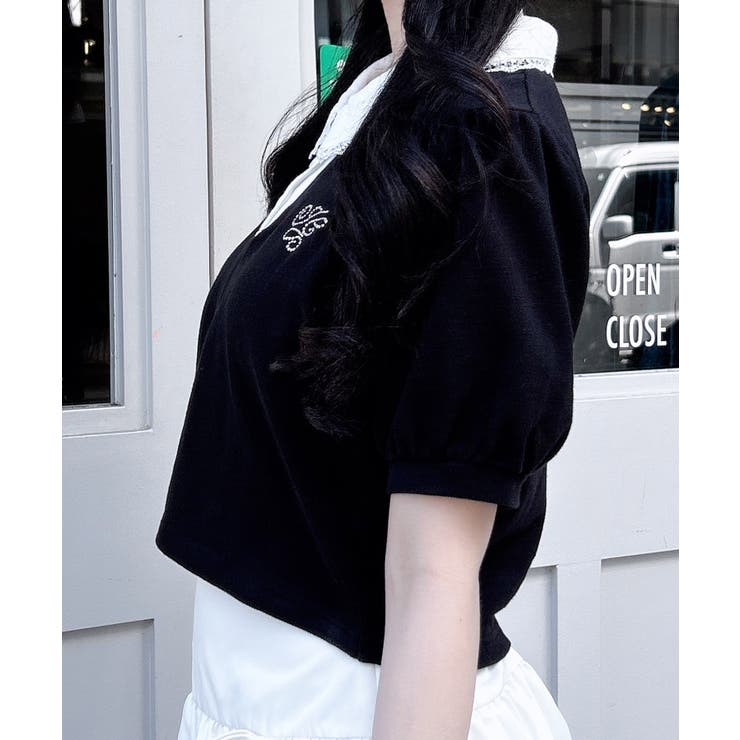 衿レース付胸ロゴポロシャツ | INGNI  | 詳細画像21 