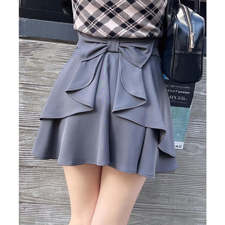 グレー | Backリボンフレアスカパン | INGNI 