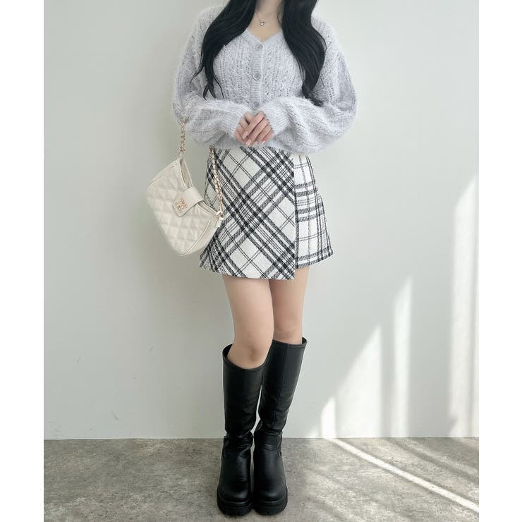 5Gフェザーヤーン透かし柄ニットカーディガン | INGNI  | 詳細画像16 