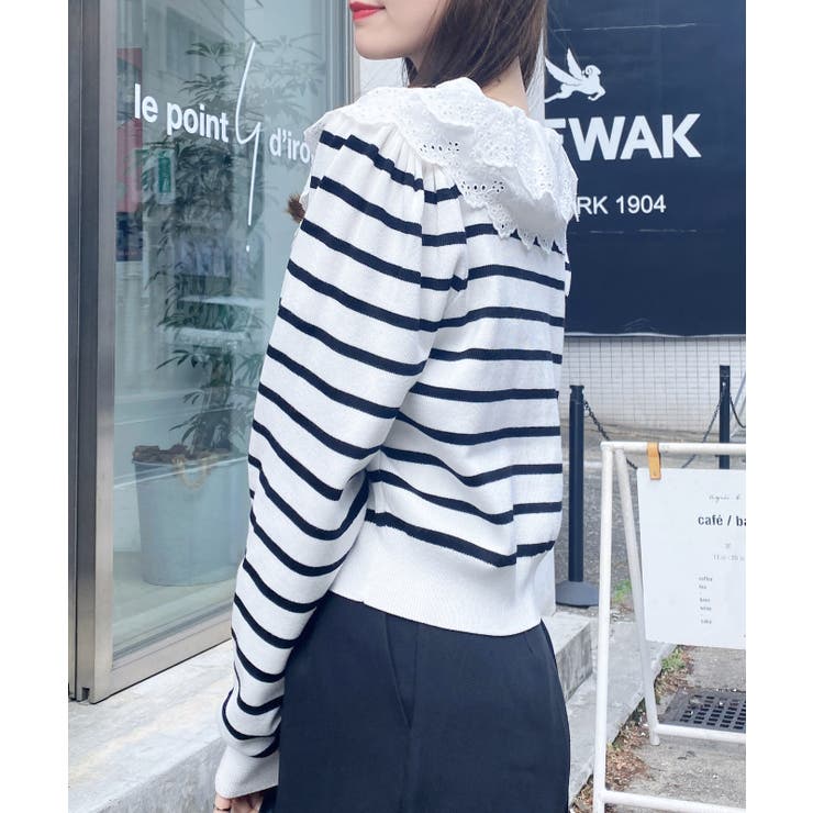 12Gレースフリル衿ニットカーディガン | INGNI  | 詳細画像4 