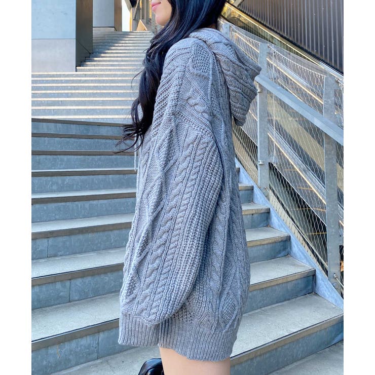 ケーブルBIGニットパーカー | INGNI  | 詳細画像19 