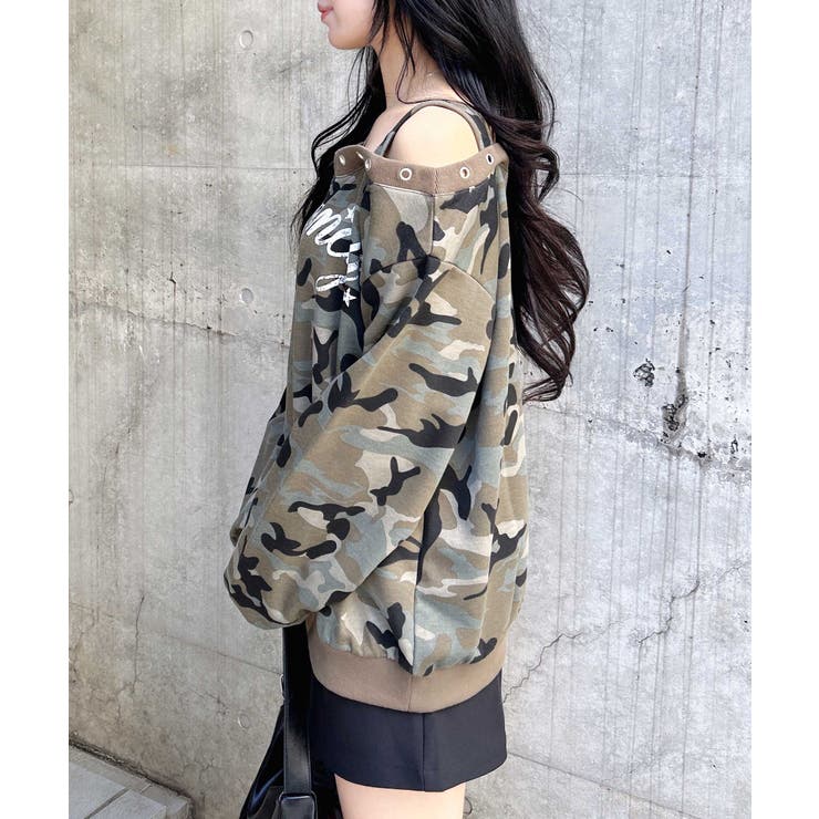 ハトメオフショルロゴ裏毛TOPs | INGNI  | 詳細画像16 