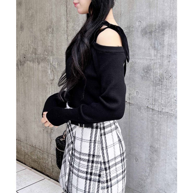 12Gリブワンショルベロアリボンニット | INGNI  | 詳細画像10 