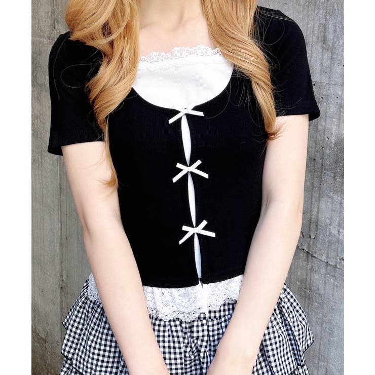 レイヤード前リボンリブTOPs | INGNI  | 詳細画像22 