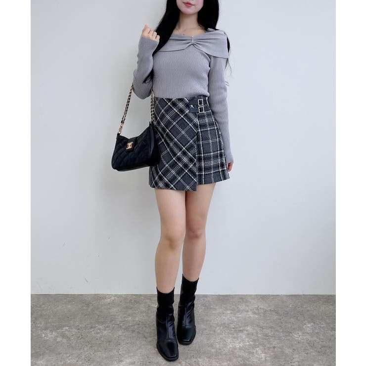 12Gリブオフショルリボンビジューパーツニット | INGNI  | 詳細画像23 