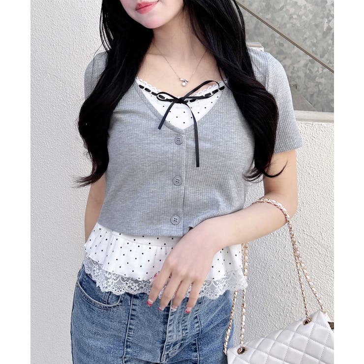 キャミドットカーデレイヤードトップス | INGNI  | 詳細画像8 