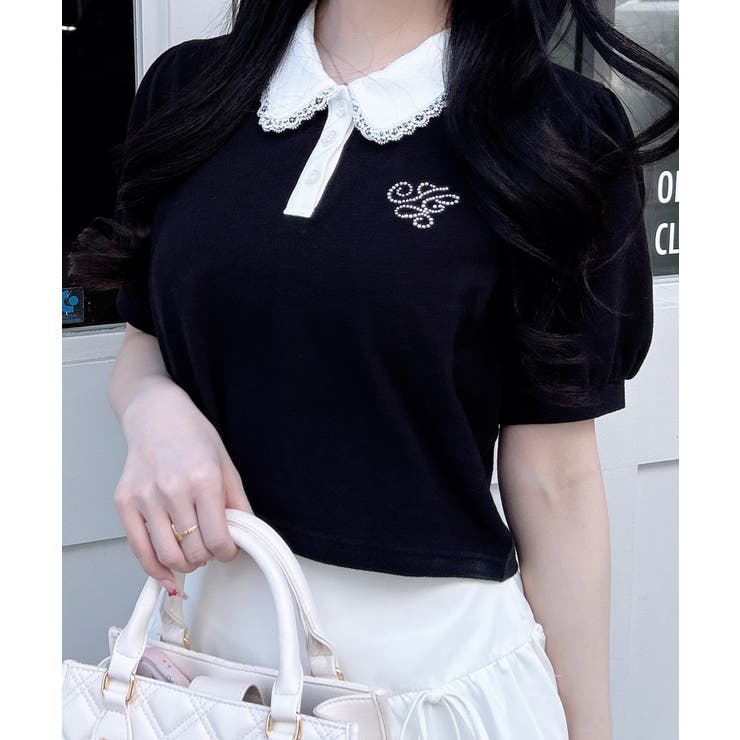 衿レース付胸ロゴポロシャツ | INGNI  | 詳細画像20 