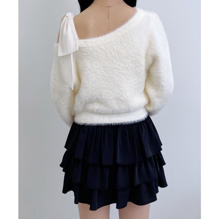 12G肩リボンワンショルフェザーニット | INGNI  | 詳細画像15 