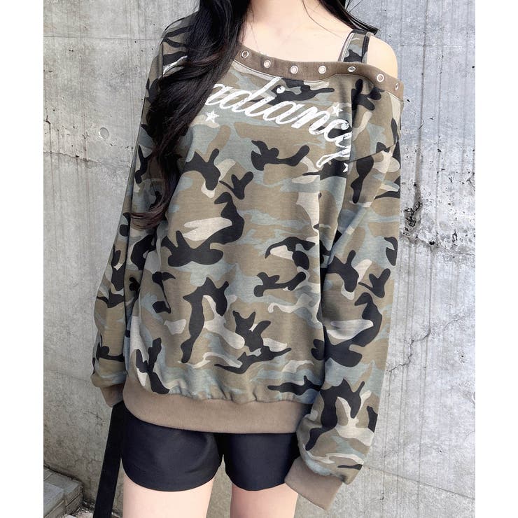 ハトメオフショルロゴ裏毛TOPs | INGNI  | 詳細画像13 