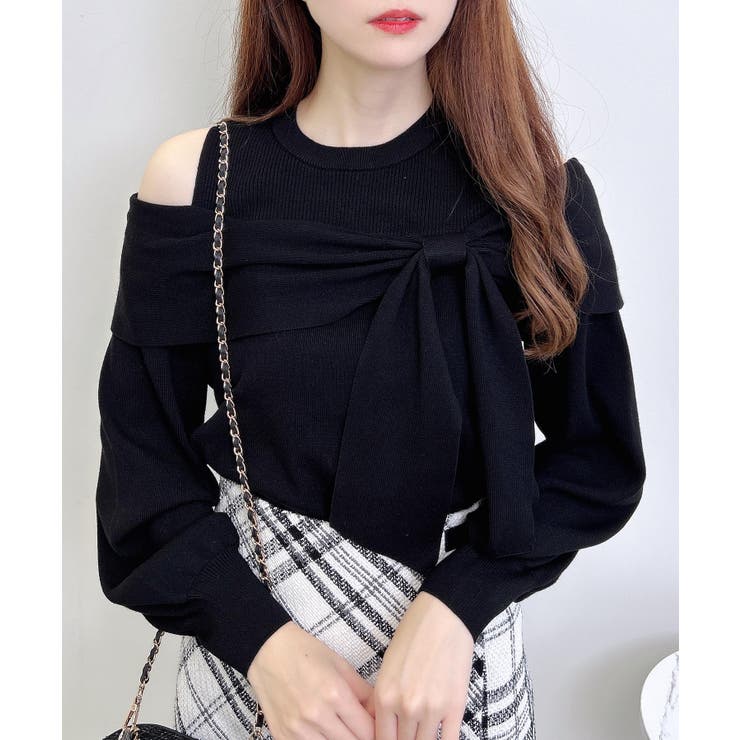 12G肩開きリボンニット | INGNI  | 詳細画像11 