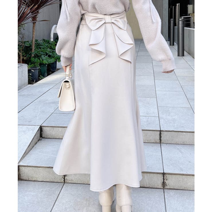 ライトベージュ | Backリボンマーメイドスカート | INGNI 