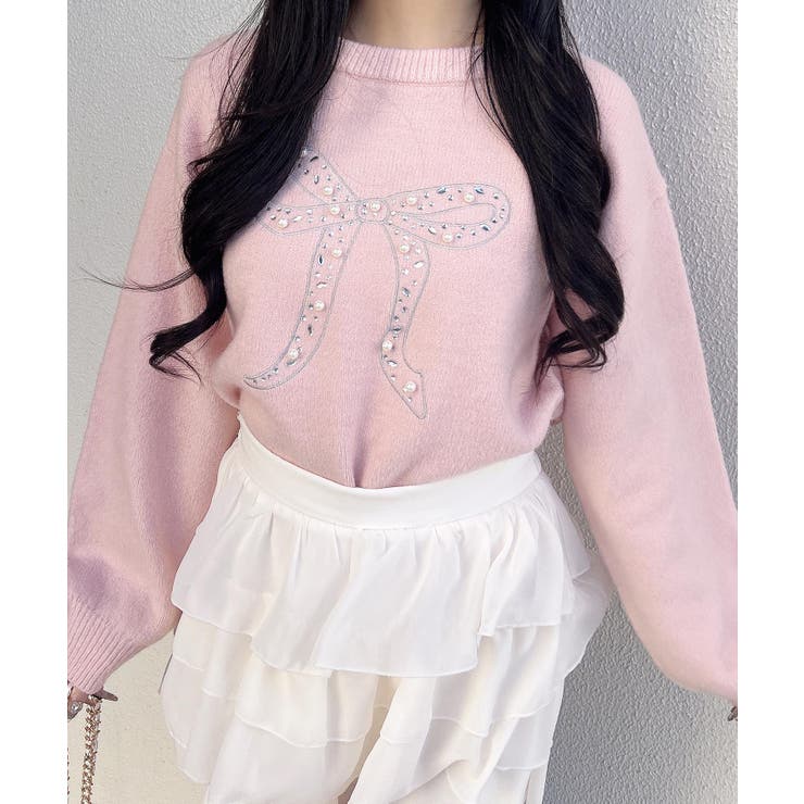 7Gもちもちリボン×ビジューニット | INGNI  | 詳細画像23 