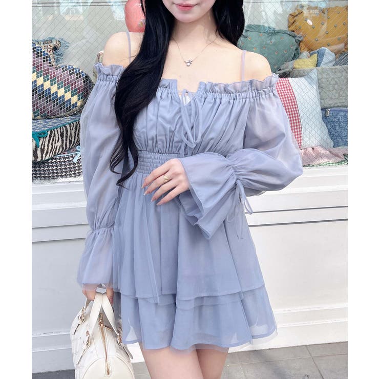 チュールオフショルミニワンピ | INGNI  | 詳細画像15 