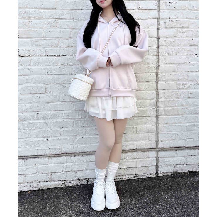 胸プレート付ダンボールダブルZIPパーカー | INGNI  | 詳細画像6 