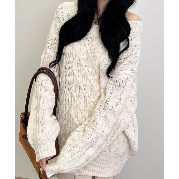 3G 2WAYケーブルルーズチュニックニット | INGNI  | 詳細画像4 