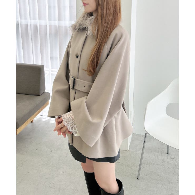 ファー取り外しケープコート | INGNI  | 詳細画像3 