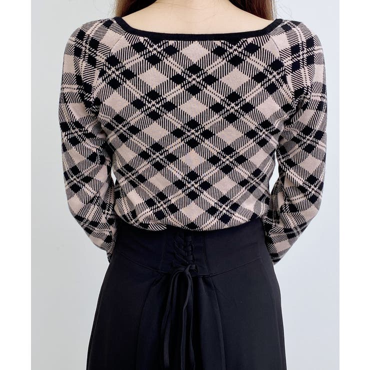 12Gパールビット付きチェックJQニット | INGNI  | 詳細画像19 