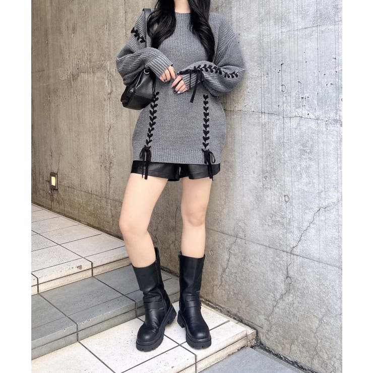 7Gレースアップ畦チュニックニット | INGNI  | 詳細画像18 