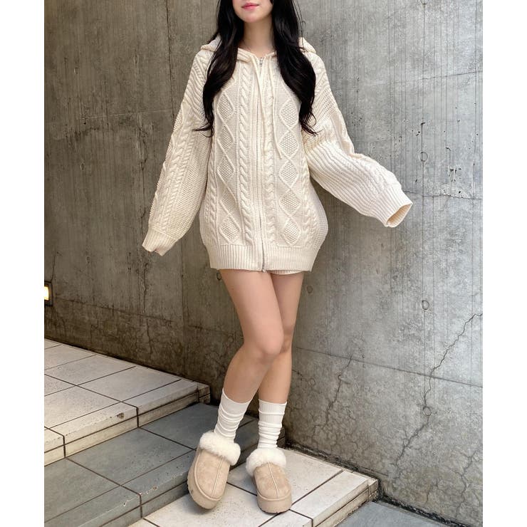 ケーブルBIGニットパーカー | INGNI  | 詳細画像6 