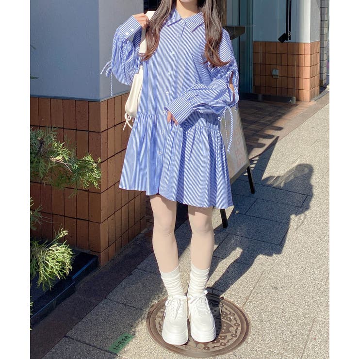 袖リボンティアードチュニックシャツワンピース | INGNI  | 詳細画像13 