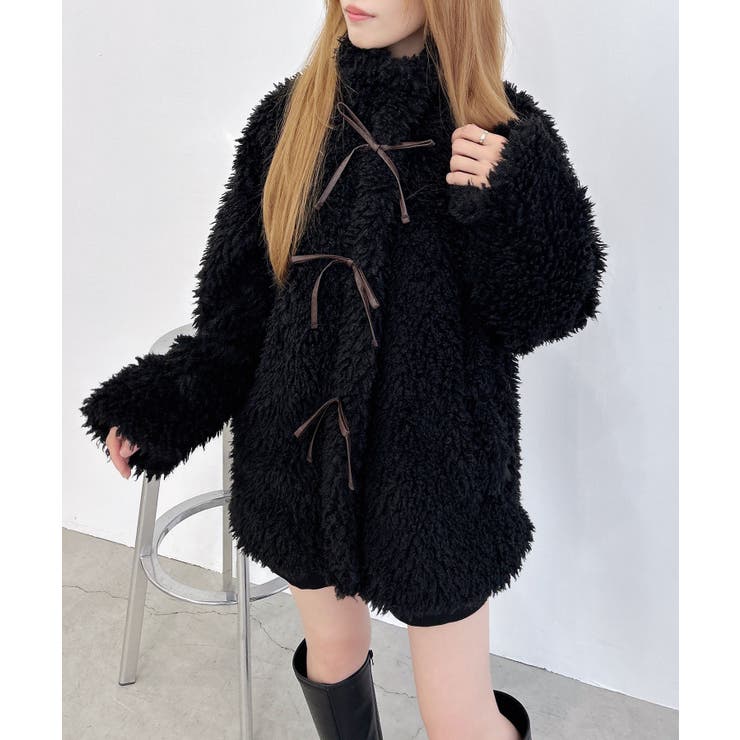 リボン取り外しスタンドボアブルゾン | INGNI  | 詳細画像19 