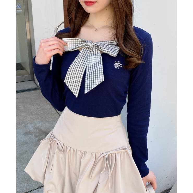 チェックリボンレイヤードTOPs | INGNI  | 詳細画像10 