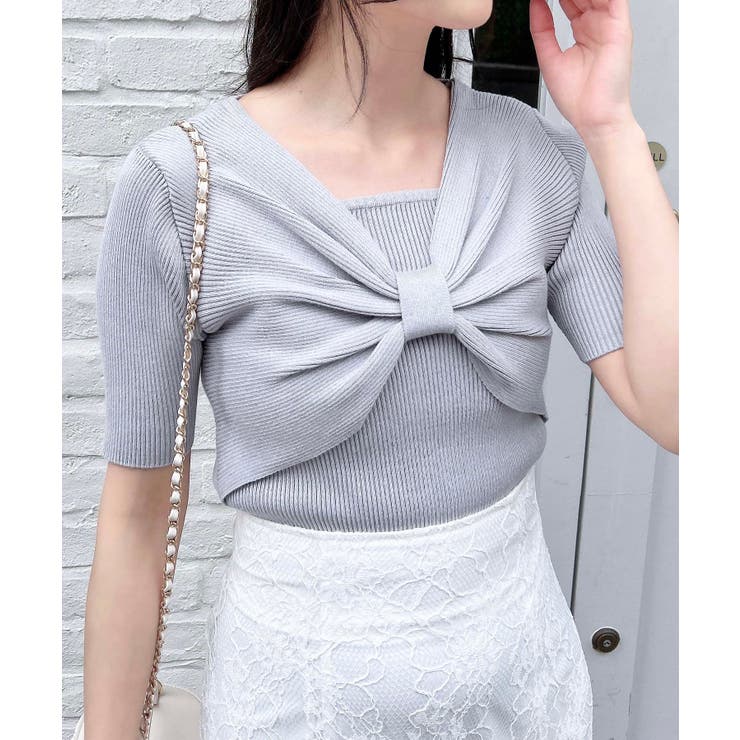 【WEB限定】リボンレイヤード風ニット | INGNI  | 詳細画像12 