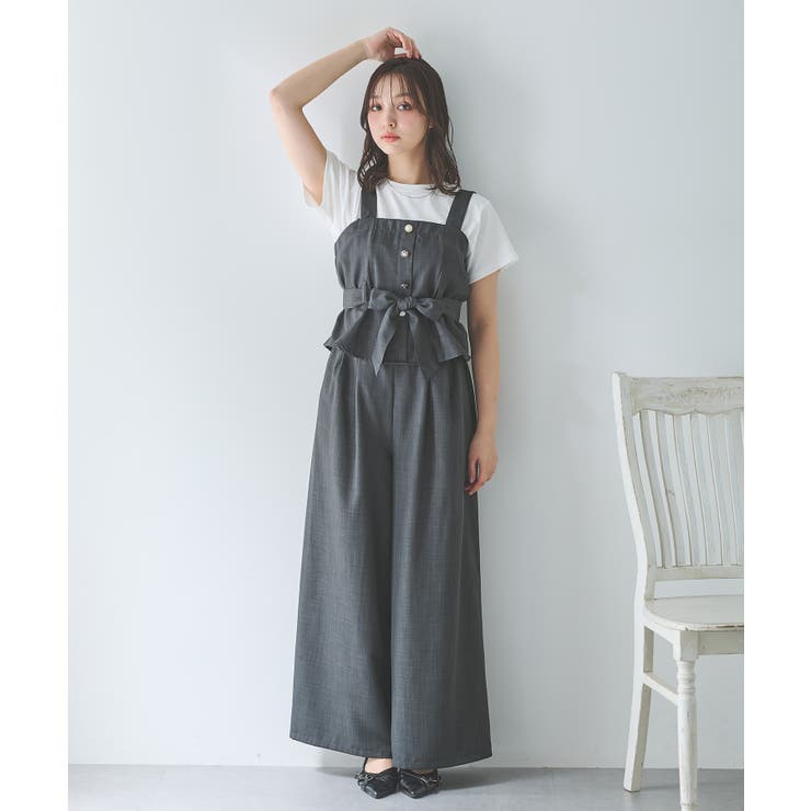 多種ボタンキャミ+ワイドパンツ[品番：INGW0010670]｜INGNI