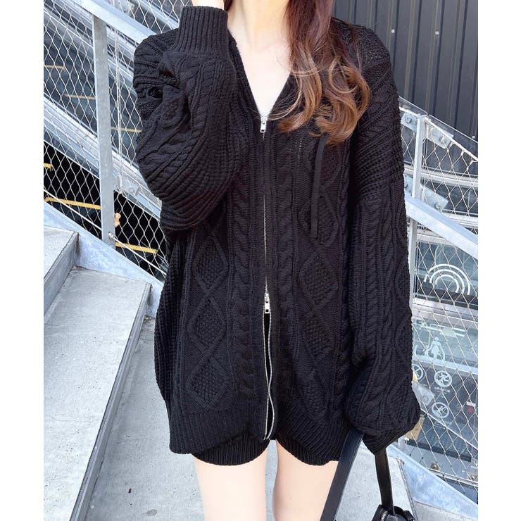 ケーブルBIGニットパーカー | INGNI  | 詳細画像14 