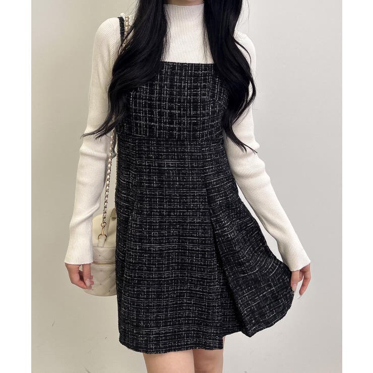 バックレースアップツイードミニキャミワンピ | INGNI  | 詳細画像8 