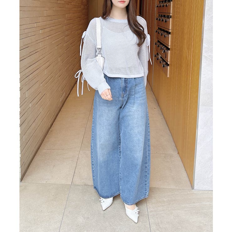 7Gメッシュショルダースリットリボンニット | INGNI  | 詳細画像19 