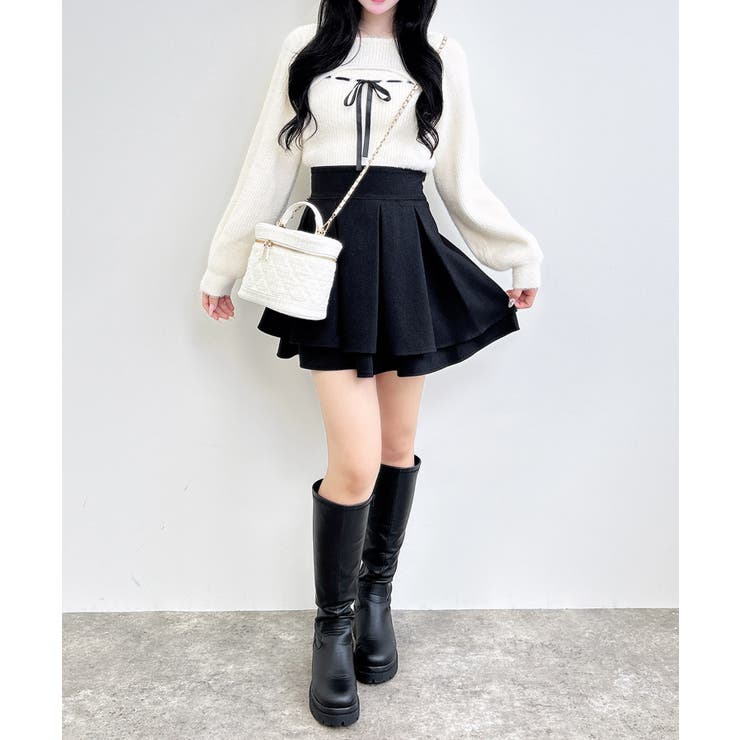 バックレースアップタックフレアスカート | INGNI  | 詳細画像5 