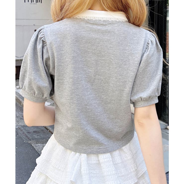 衿レース付胸ロゴポロシャツ | INGNI  | 詳細画像10 