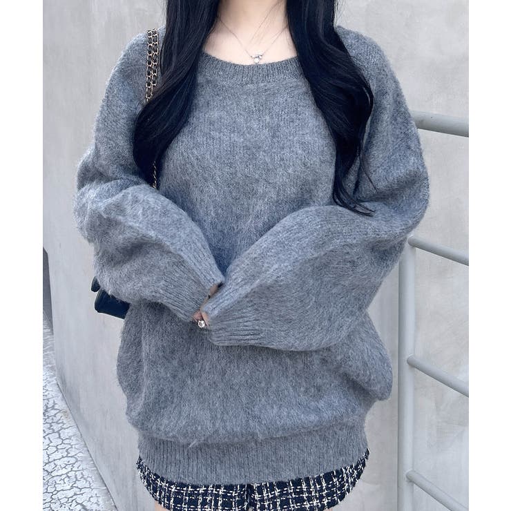 7G Backベロアリボンチュニックシャギーニット | INGNI  | 詳細画像21 